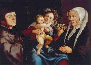 Jan van Scorel Madonna of the Daffodils with the Child and Donors France oil painting artist